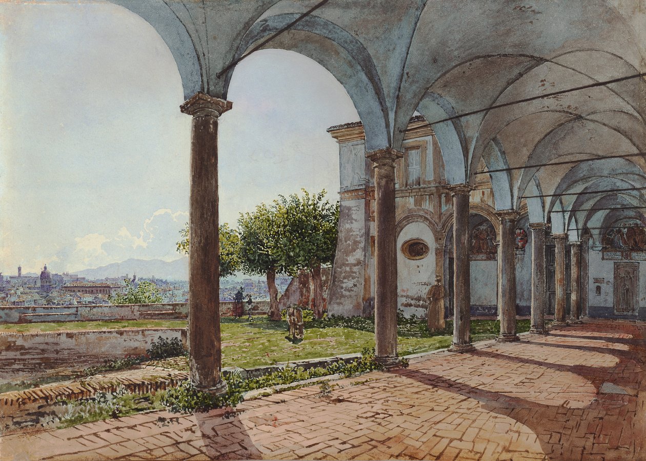 Vista de Roma desde el monasterio de Santa Onofrio de Rudolf von Alt
