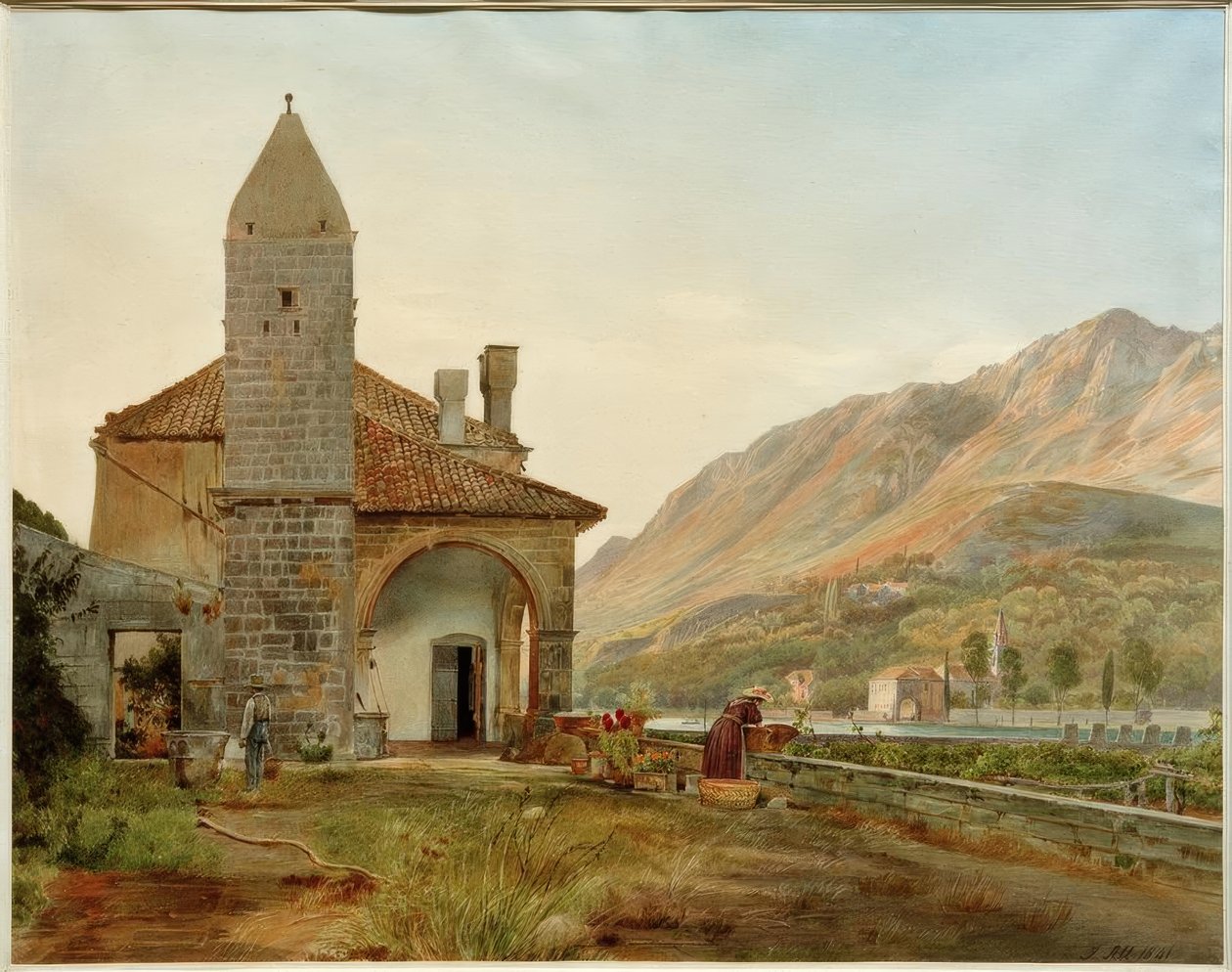 El monasterio franciscano en el valle de Ombla cerca de Ragusa de Rudolf von Alt