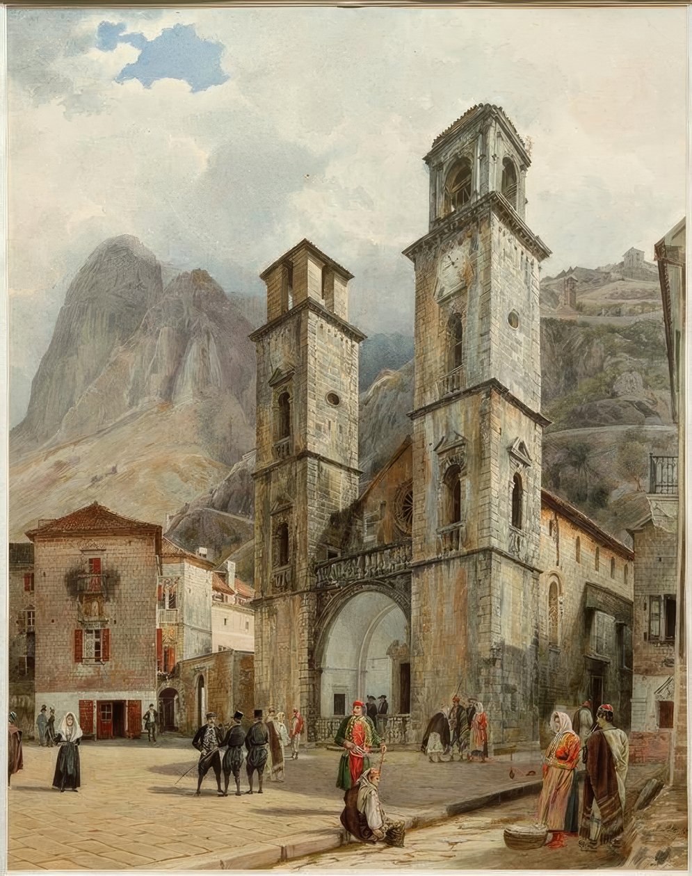 La Plaza de la Catedral en Cattaro de Rudolf von Alt