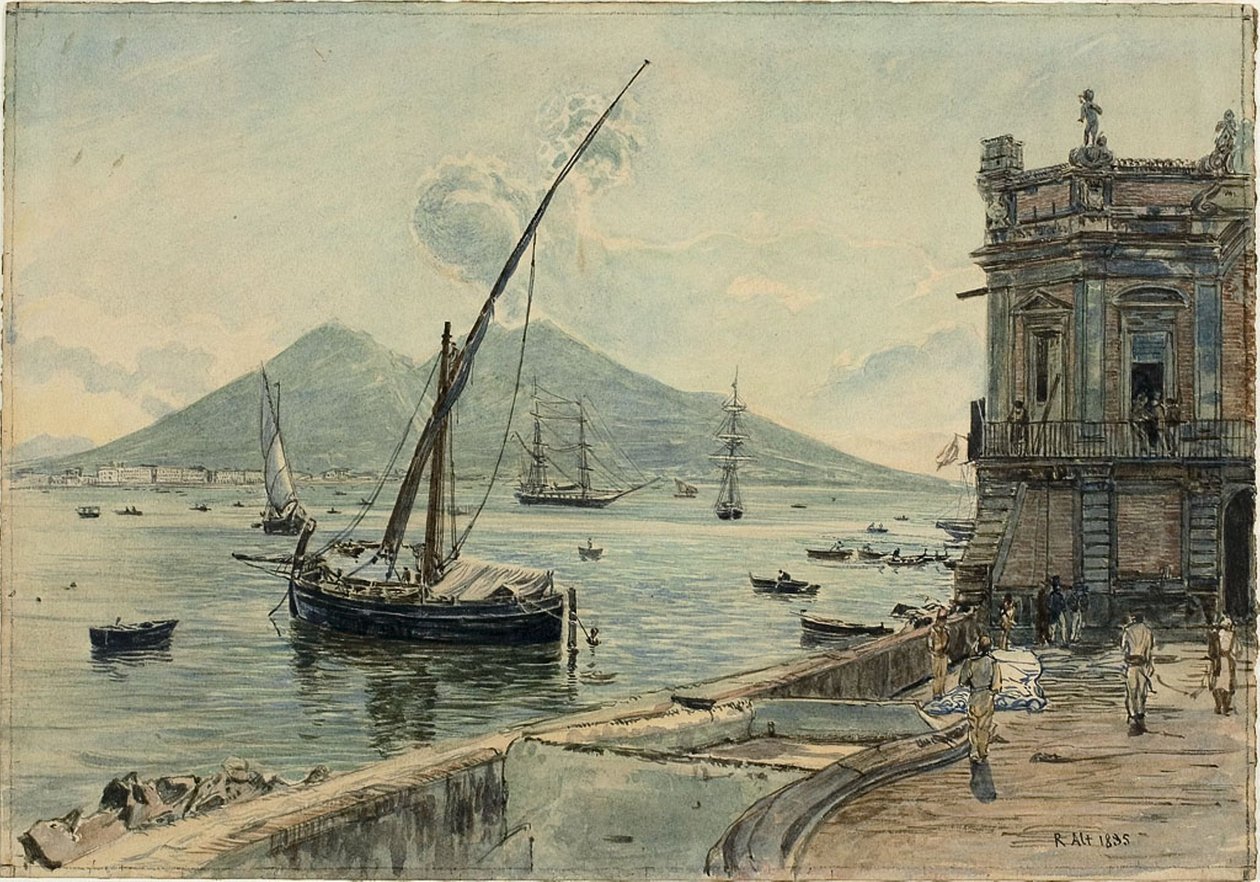 Nápoles con el Monte Vesubio de Rudolf von Alt