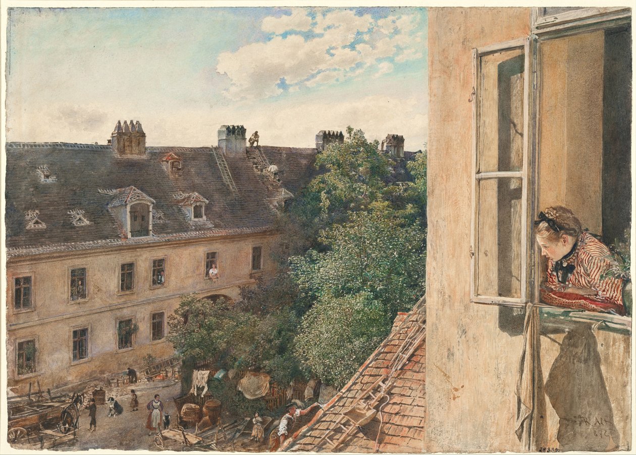 Vista de Alservorstadt, 1872 de Rudolf von Alt