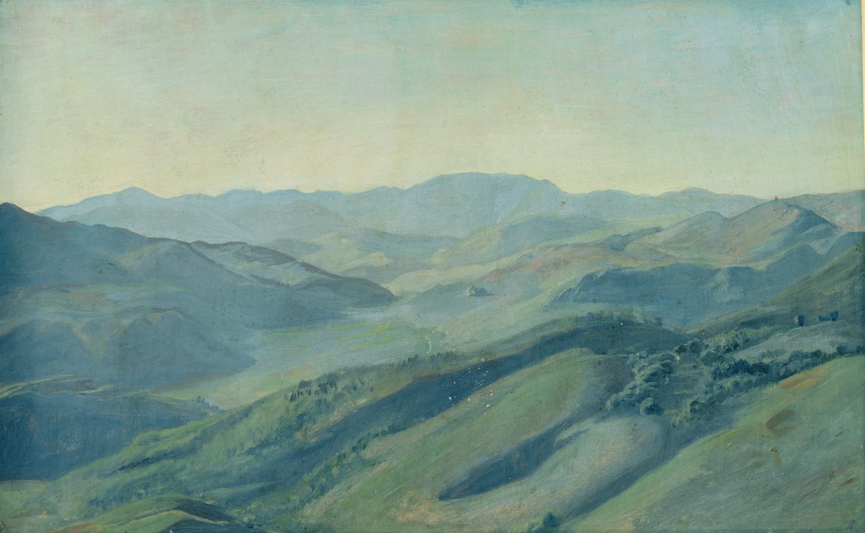 Vista del campo en el Tirol, c.1842 de Rudolph Friedrich Wasmann