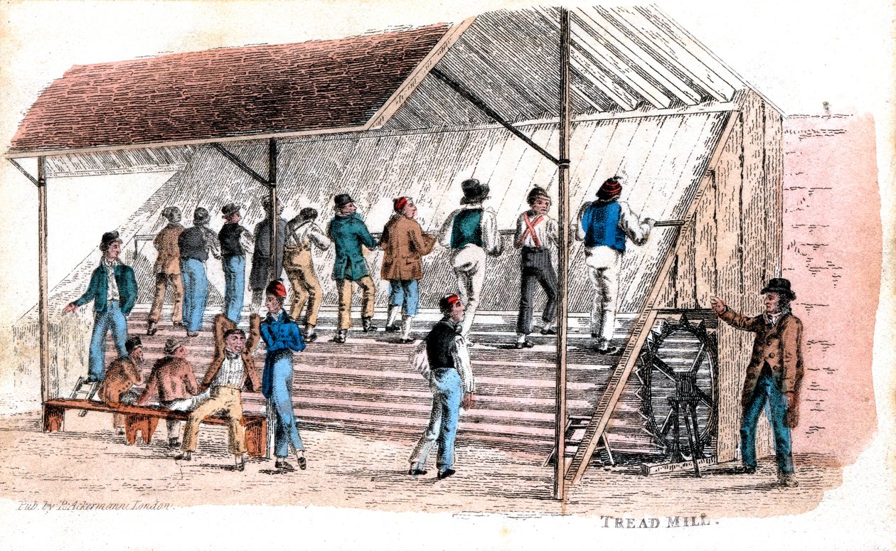 Molino de Brixton prisión, Londres, 1827 de Rudolph Ackermann
