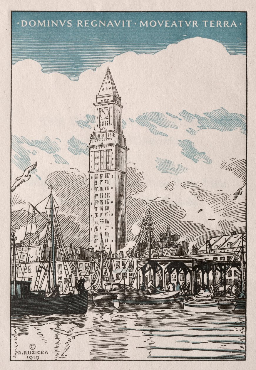 La Torre de la Aduana desde el lado del agua de Rudolph Ruzicka