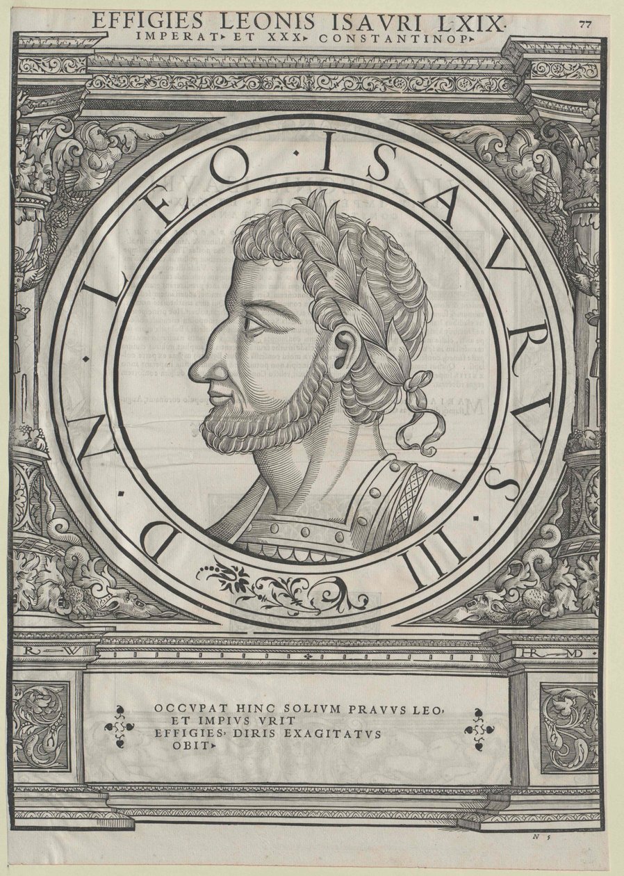 El emperador romano de Oriente León III (huella) de Rudolph Wyssenbach