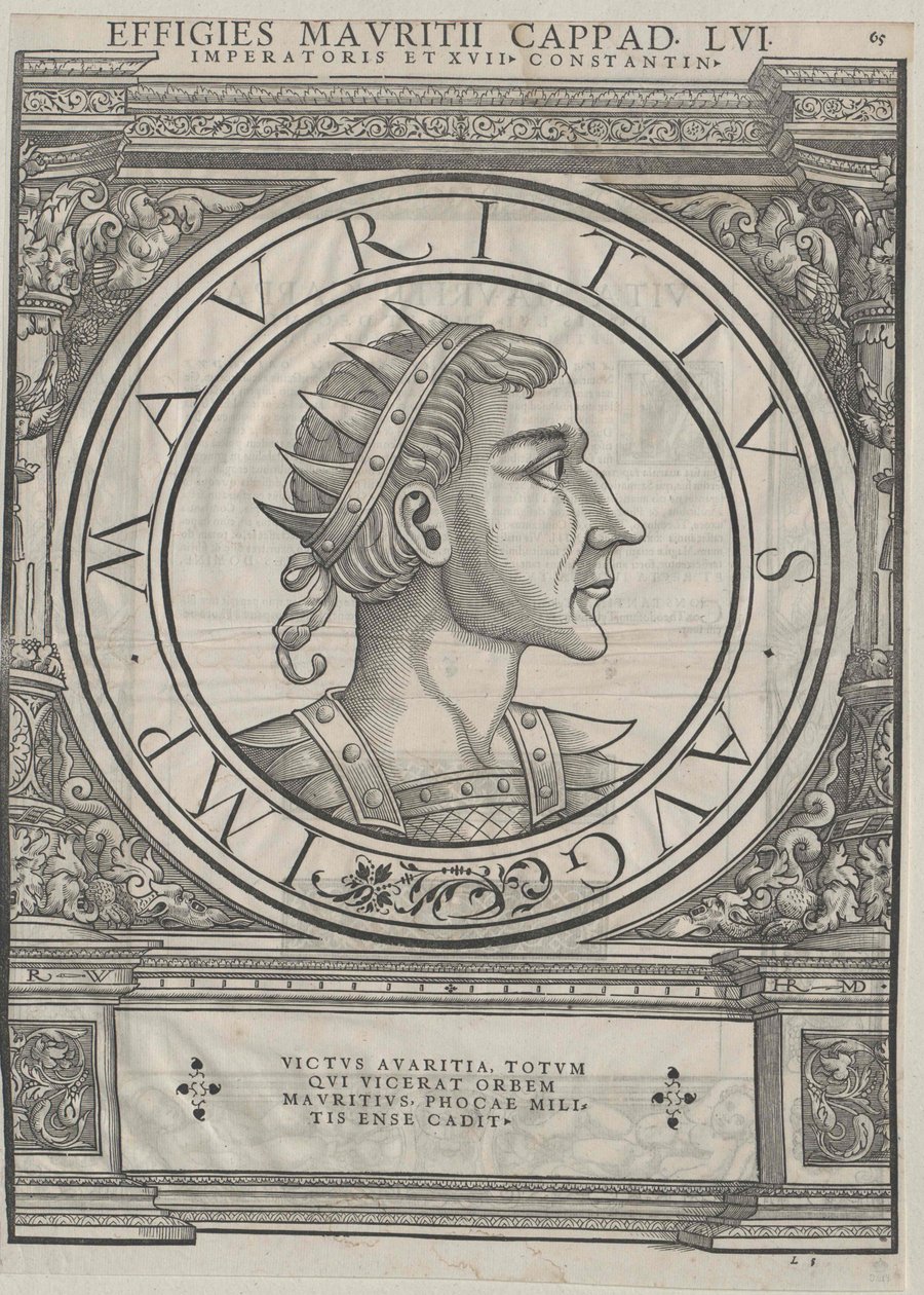 Emperador romano de Oriente Mauricio (huella) de Rudolph Wyssenbach