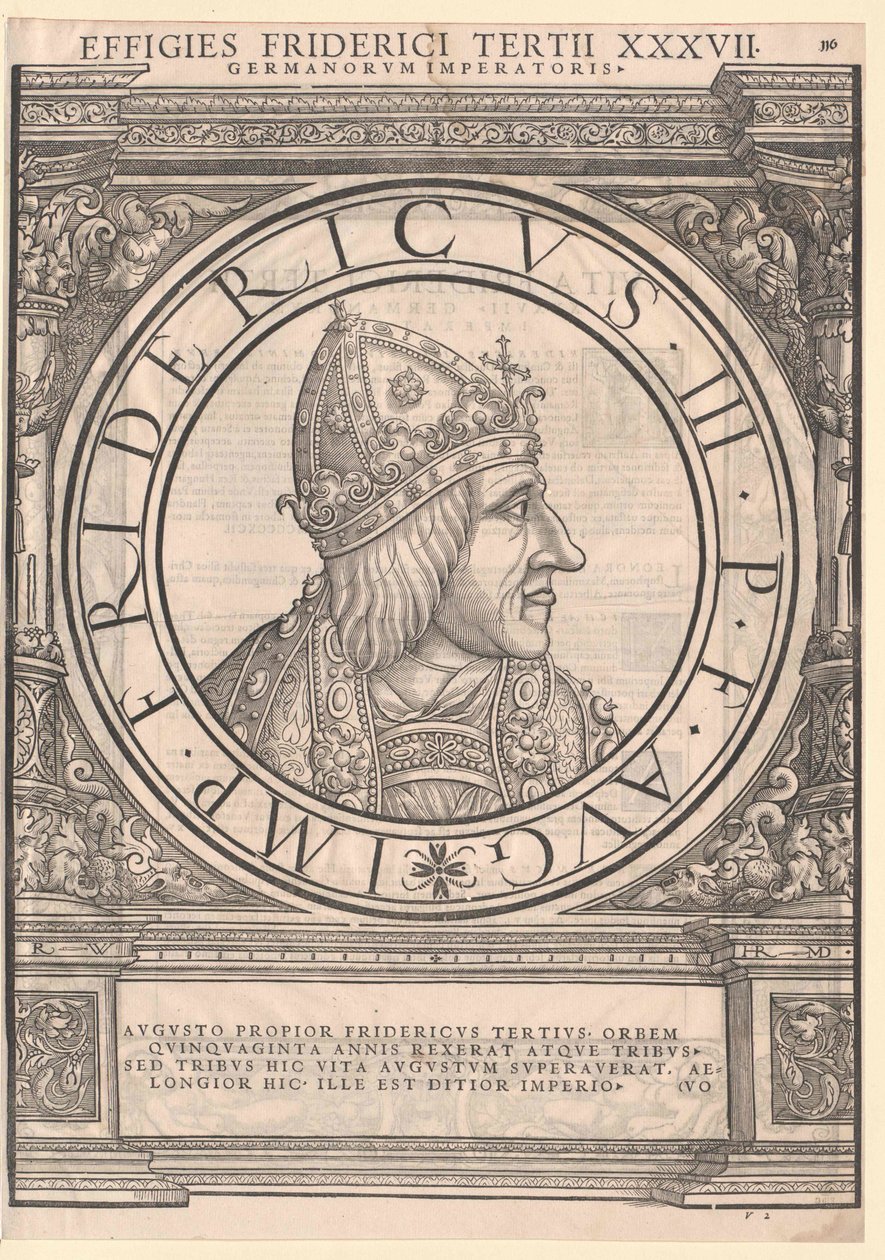 Emperador del Sacro Imperio Romano Germánico Federico III (huella) de Rudolph Wyssenbach