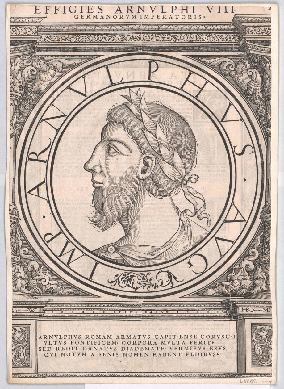 Arnulfo, emperador romano de Francia Oriental (impresión) de Rudolph Wyssenbach