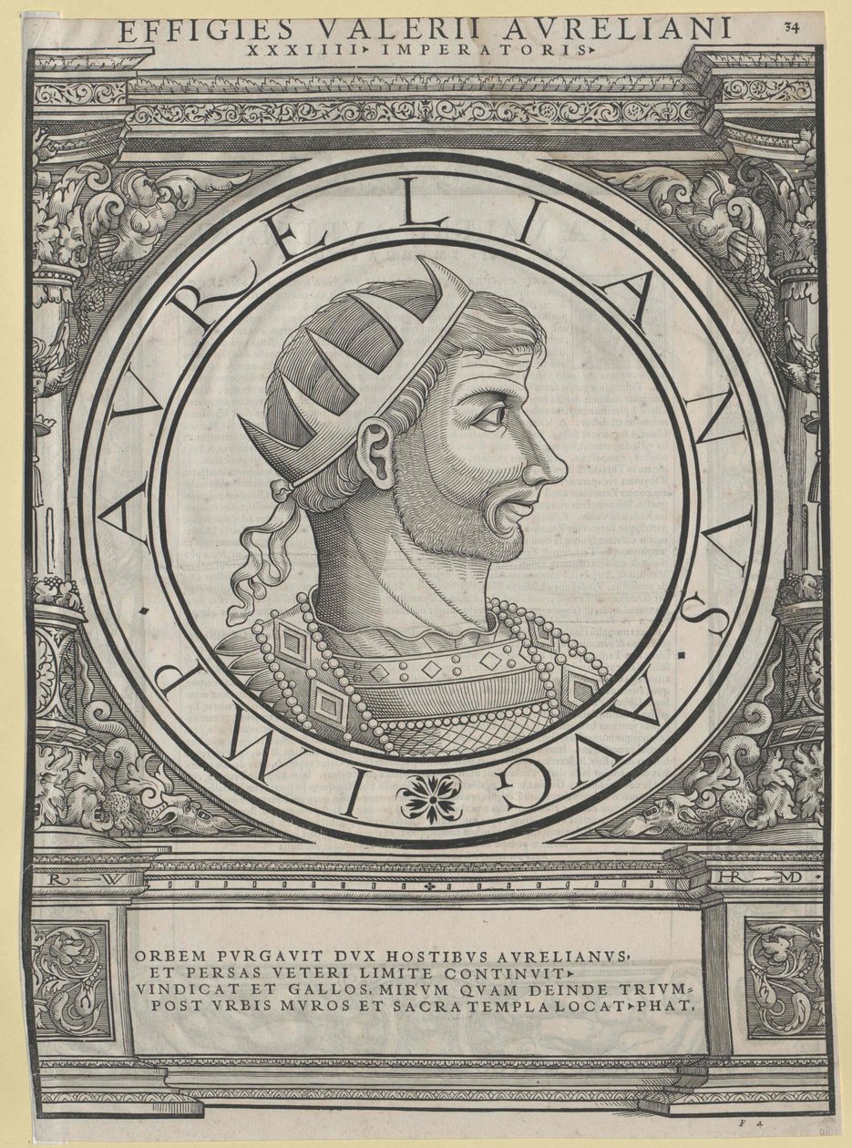 El emperador romano Aureliano (huella) de Rudolph Wyssenbach