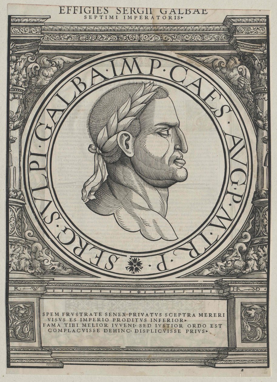 El emperador romano Galba (huella) de Rudolph Wyssenbach