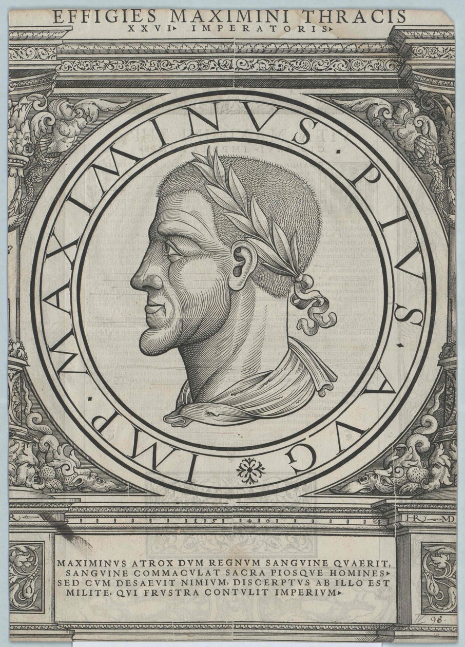 Emperador romano Maximino Trax (huella) de Rudolph Wyssenbach