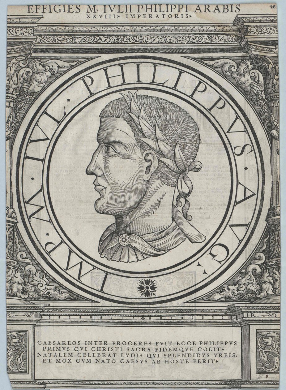 El emperador romano Filipo el Árabe (huella) de Rudolph Wyssenbach