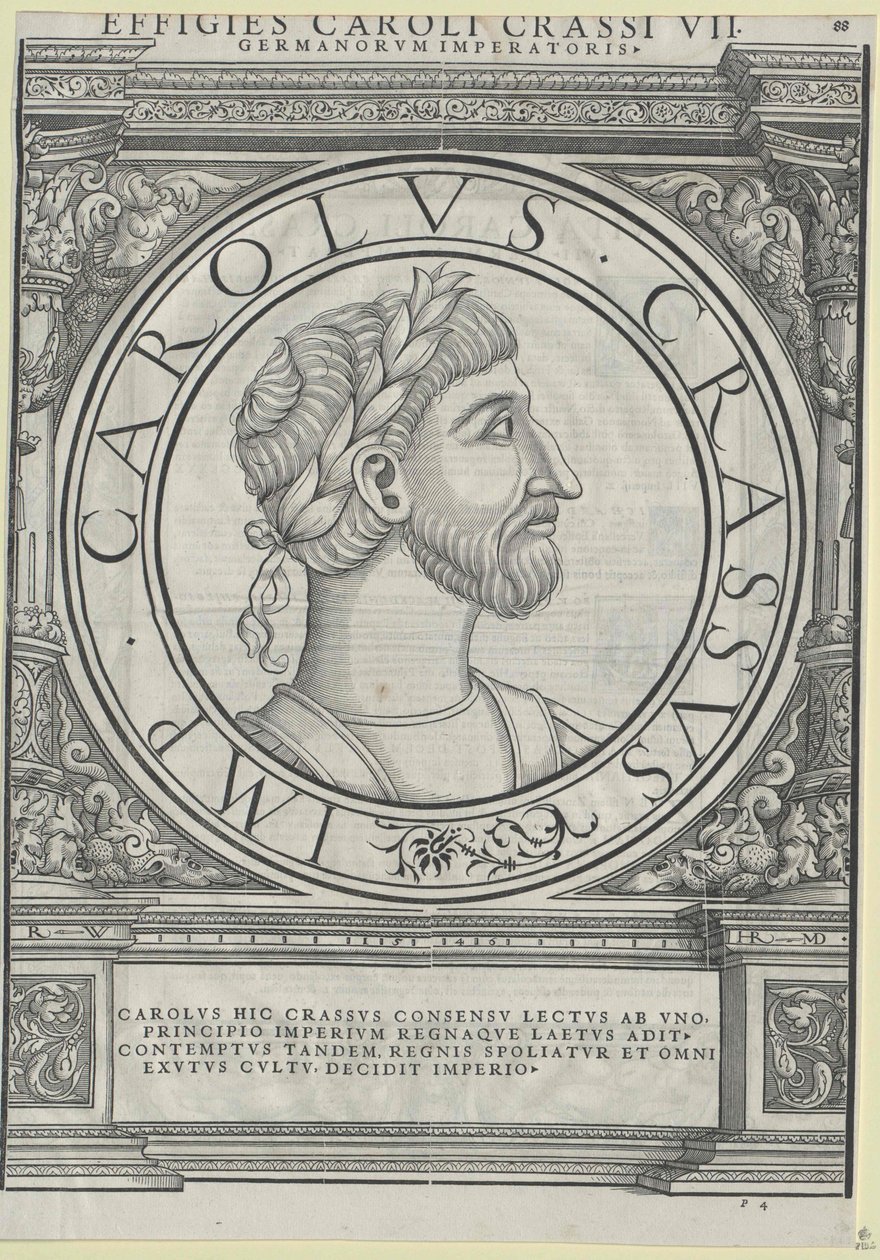 El grueso emperador Carlos III (huella) de Rudolph Wyssenbach
