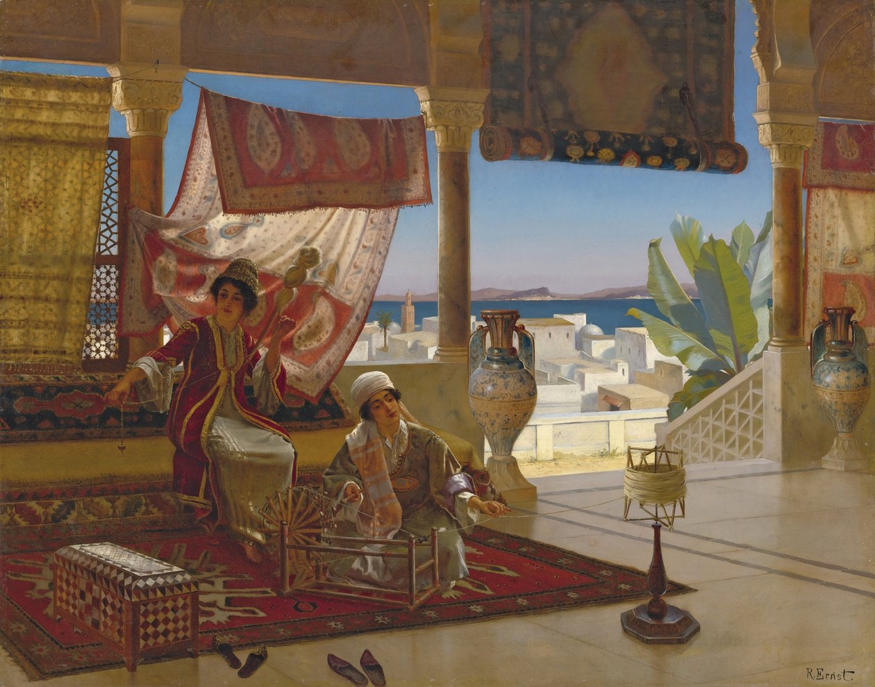 Las hilanderas de lana de Rudolphe Ernst