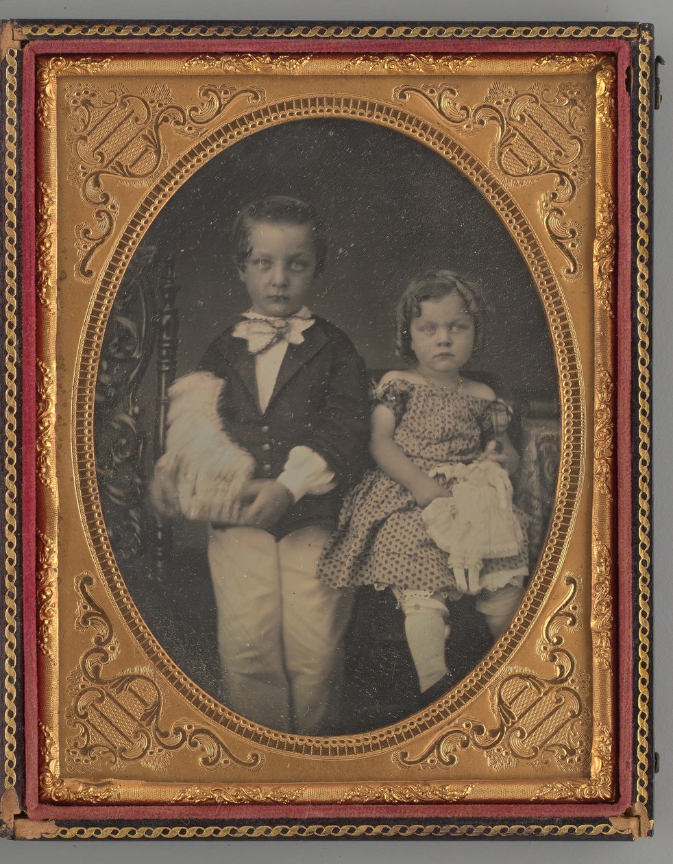 Retrato sin título de un niño y una niña de Rufus Anson