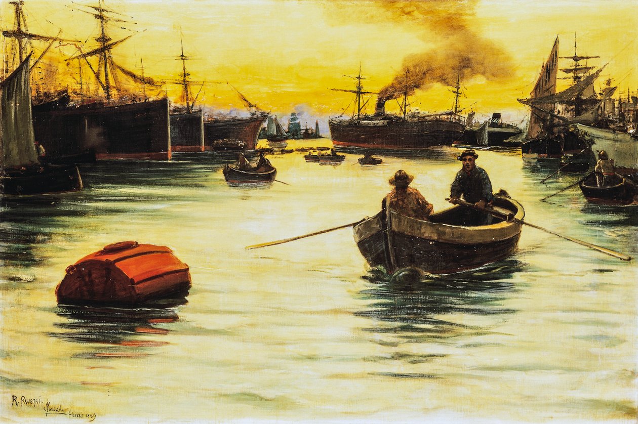Atardecer en el puerto de Ruggero Panerai