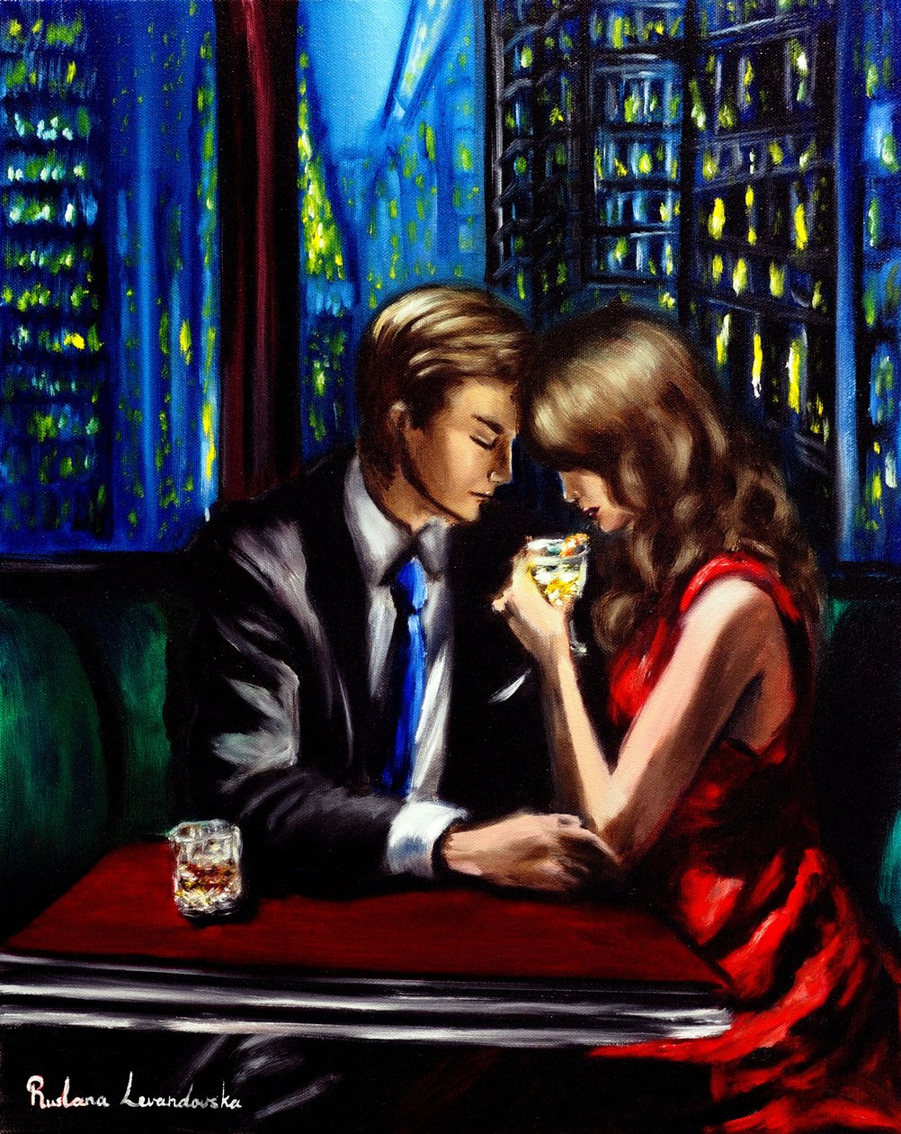 Luces de la ciudad y noches apacibles, 2024 (óleo sobre lienzo) de Ruslana Levandovska