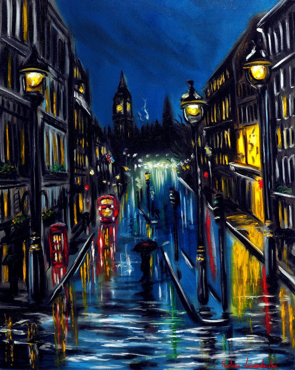 Evening London, 2025 (óleo sobre lienzo) de Ruslana Levandovska