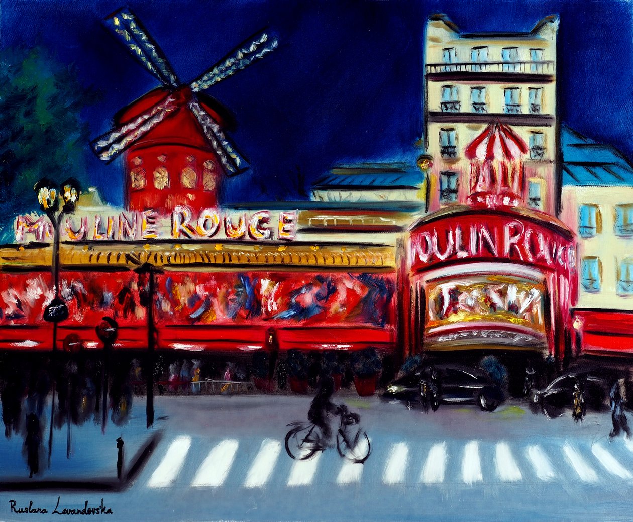 Velada en el Moulin Rouge de París, 2024 (óleo sobre lienzo) de Ruslana Levandovska
