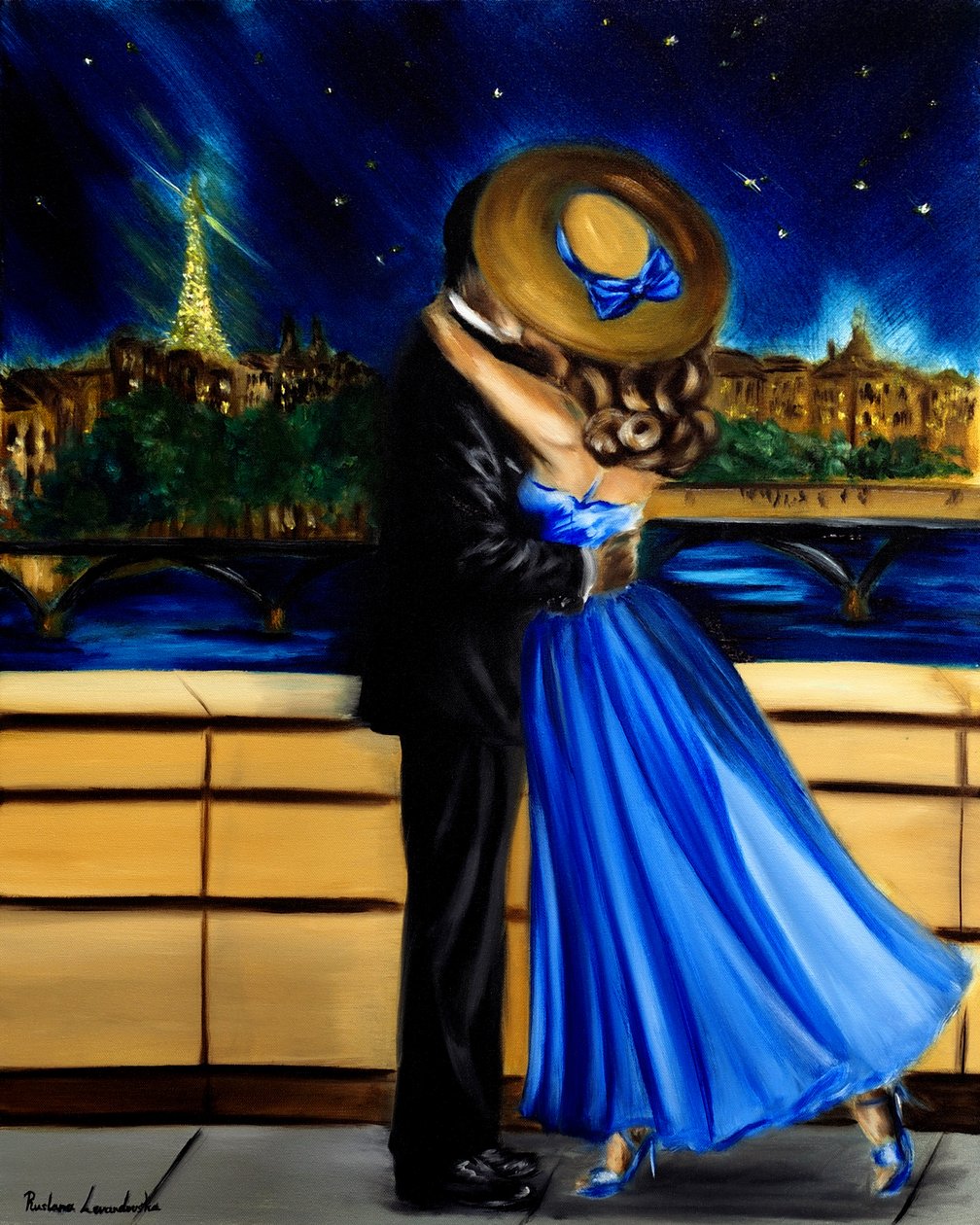 Parisian Rendez Vous, 2024 (óleo sobre lienzo) de Ruslana Levandovska