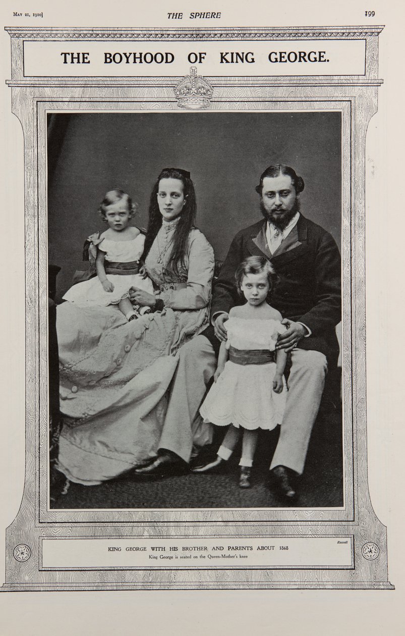 Los Príncipes de Gales con dos de sus hijos (1867) de Russell & Sons Photography