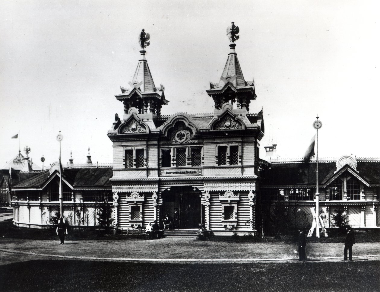 Pabellón de las Instituciones Benéficas, Exposición Panrusa de Industria y Arte, Nizhni Nóvgorod, 1896 de Russian Photographer