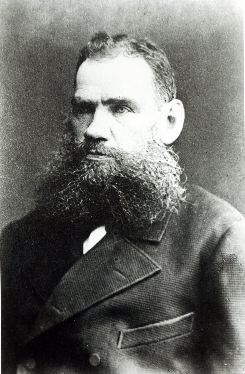 Retrato de Lev Nikoláievich Tolstói de Russian Photographer