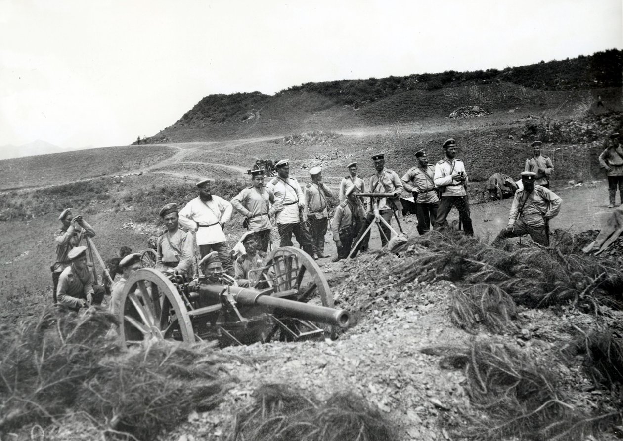 Tropas rusas durante la guerra ruso-japonesa, 1904 de Russian Photographer