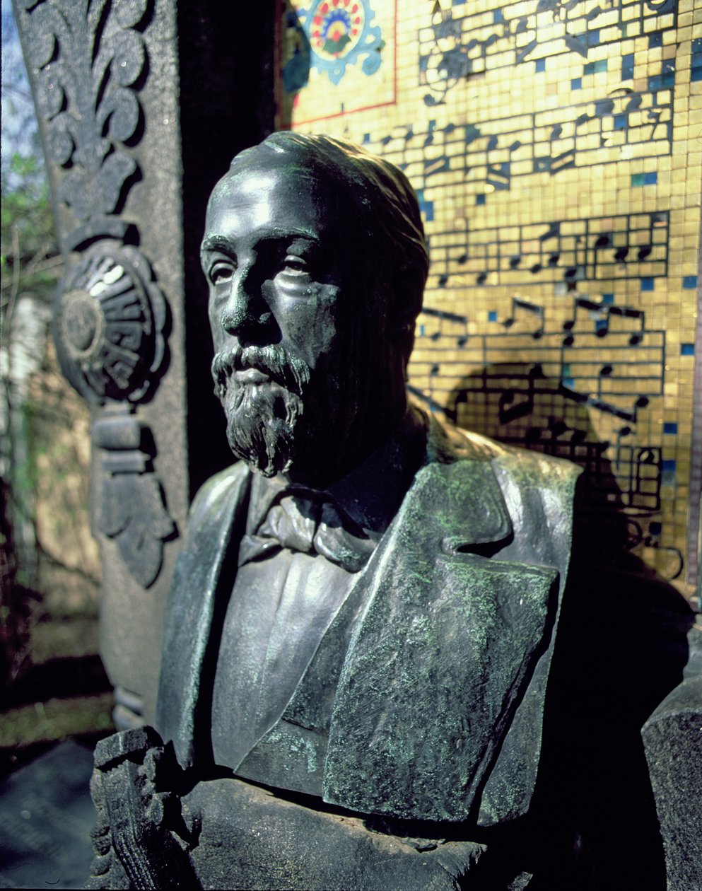 Busto de retrato de Alexander Borodin de su tumba (bronce) de Russian School