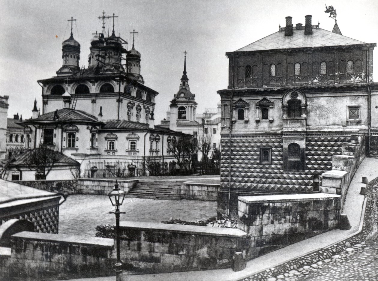 Casa de los Boyardos Romanov en el Monasterio del Signo, y la Catedral del Signo, Moscú de Russian Photographer