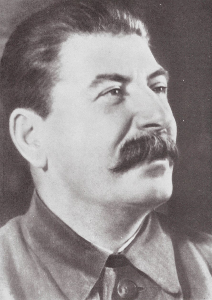Retrato de Joseph Stalin (foto en blanco y negro) de Russian Photographer