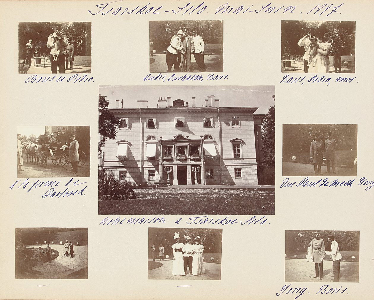 La Familia Imperial Rusa, página de un álbum de fotografías, c.1897-99 de Russian Photographer