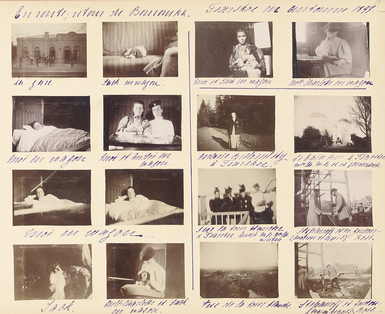 La Familia Imperial Rusa, página de un álbum de fotografías, c.1897-99 de Russian Photographer