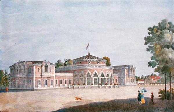 Estación de tren y restaurante francés en el Parque Catalina, 1824 de Russian School