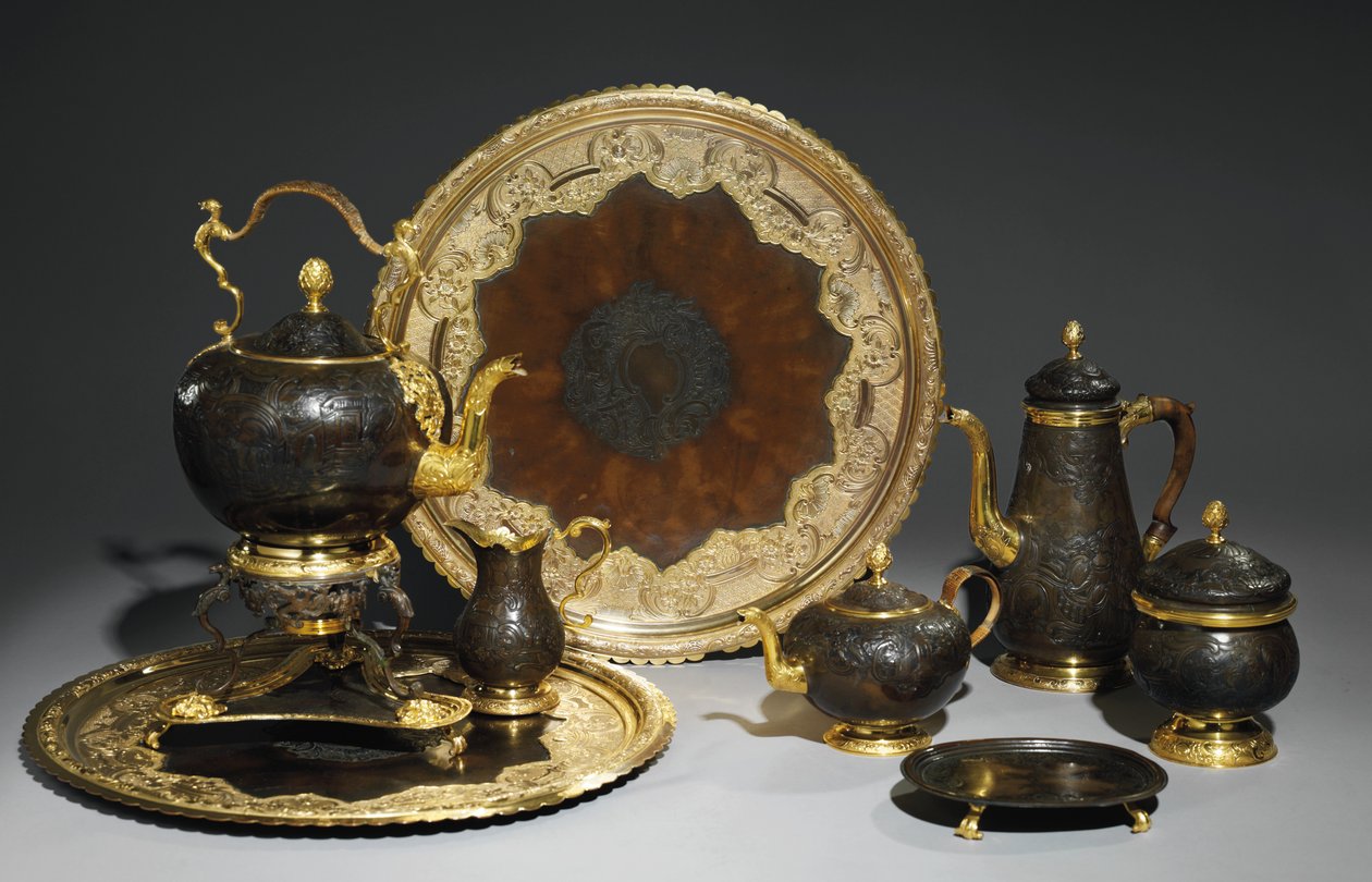 Servicio de té y café, probablemente del taller Demidoff, los Urales, c.1770 de Russian School