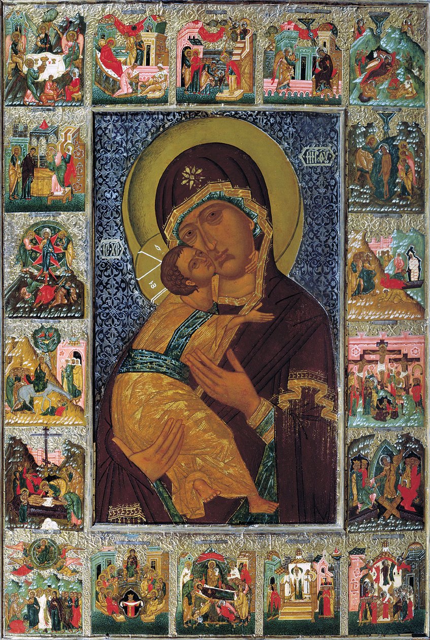 La Virgen de Vladímir, siglo XVI de Russian icon.