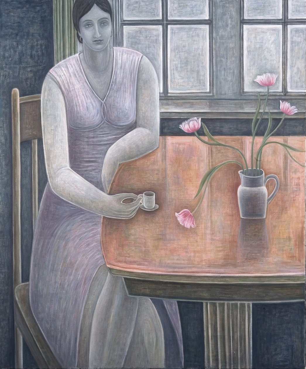 Mujer con taza pequeña, 2007 de Ruth Addinall