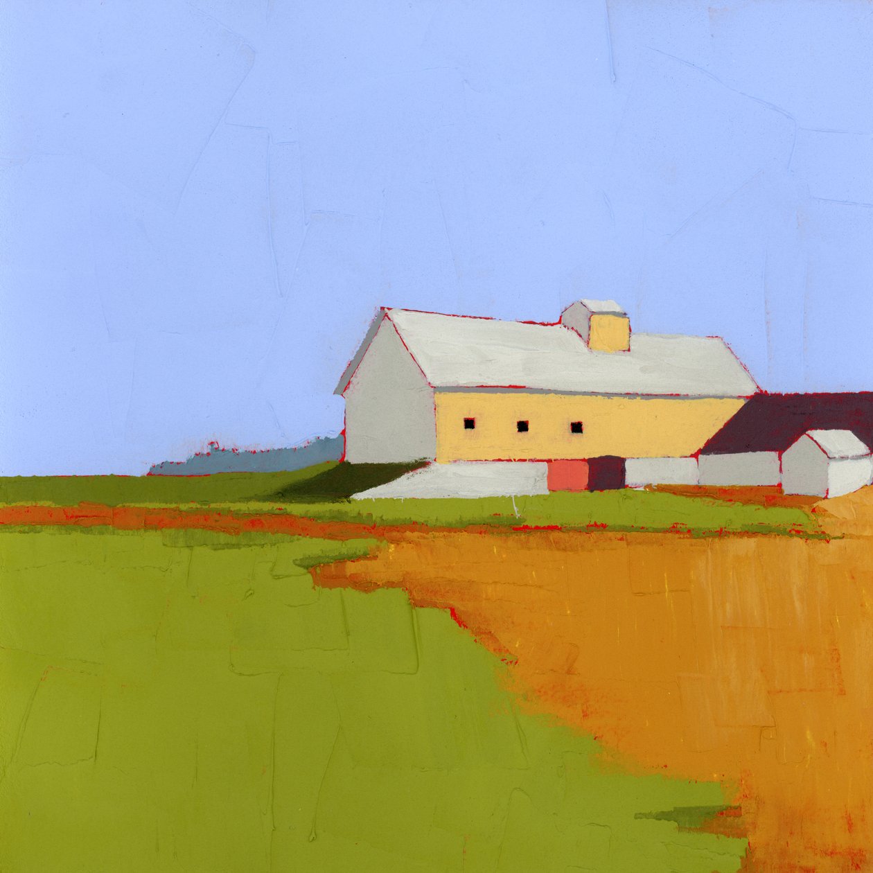 Ayrhill Farm, 2025 (acrílico sobre panel de madera) de Ruth Lague