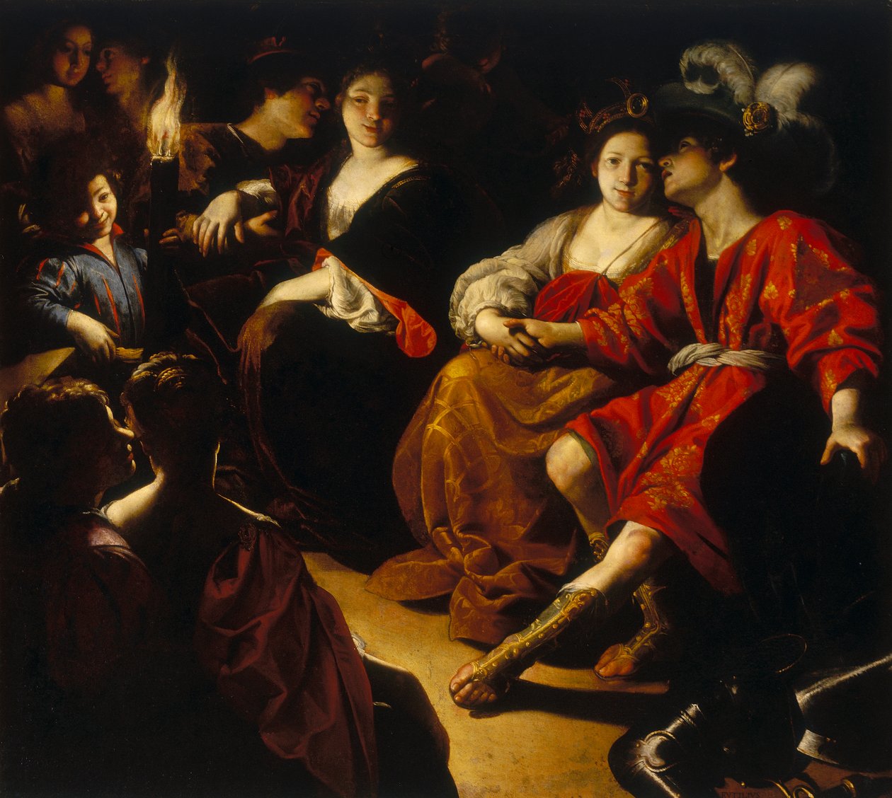 Ruggero y Aleina, pintado por Rutilio Manetti de Rutilio Manetti