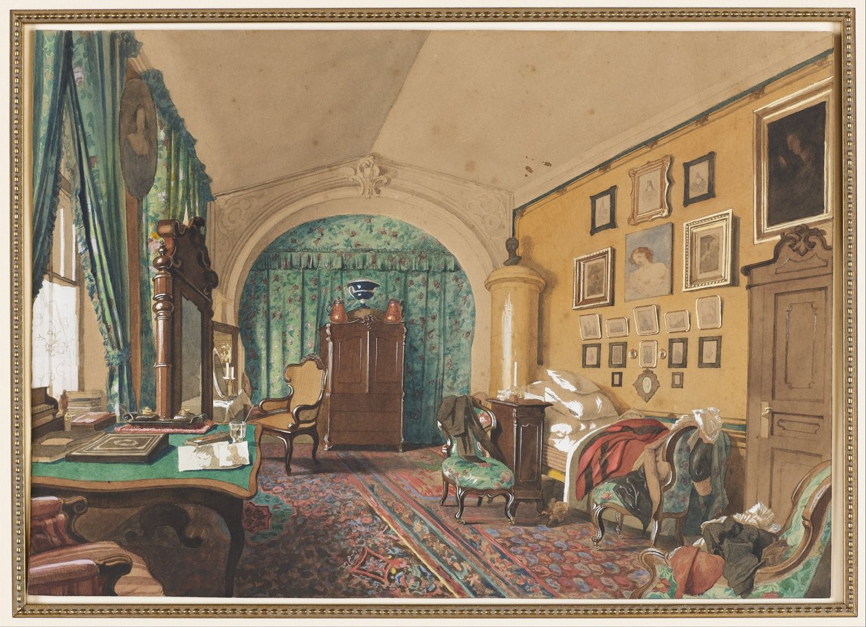 Interior de la sala de estar de un hombre de S. Tolstoi