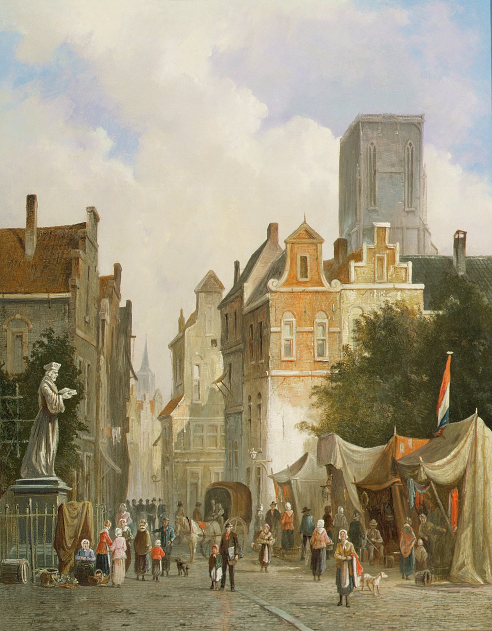 Pueblo de mercado francés de S.J. van der Ley