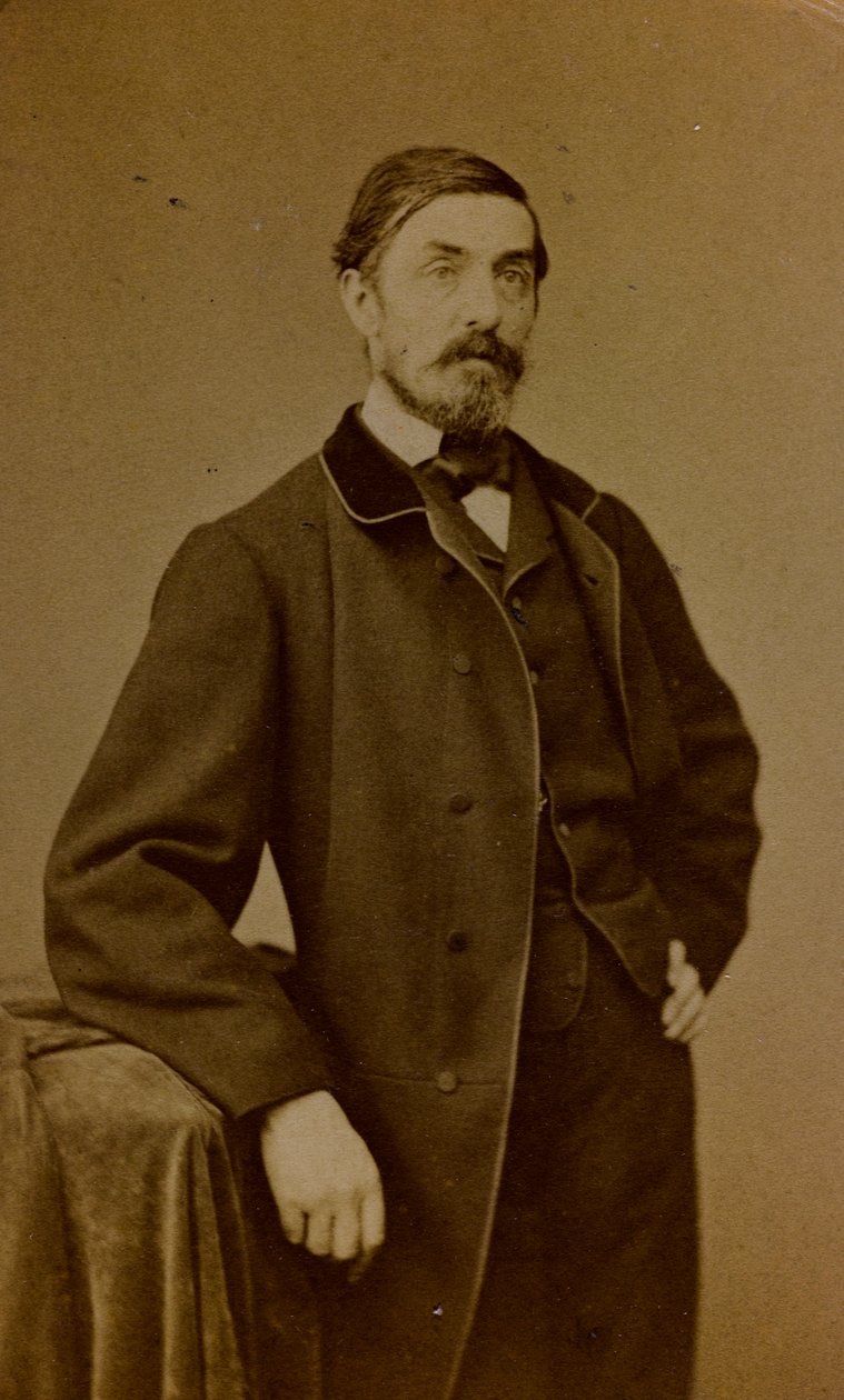 Retrato de Auguste Paul Charles Anastasi, pintor francés; carte de visite (foto en b/n) de S. Berthaud