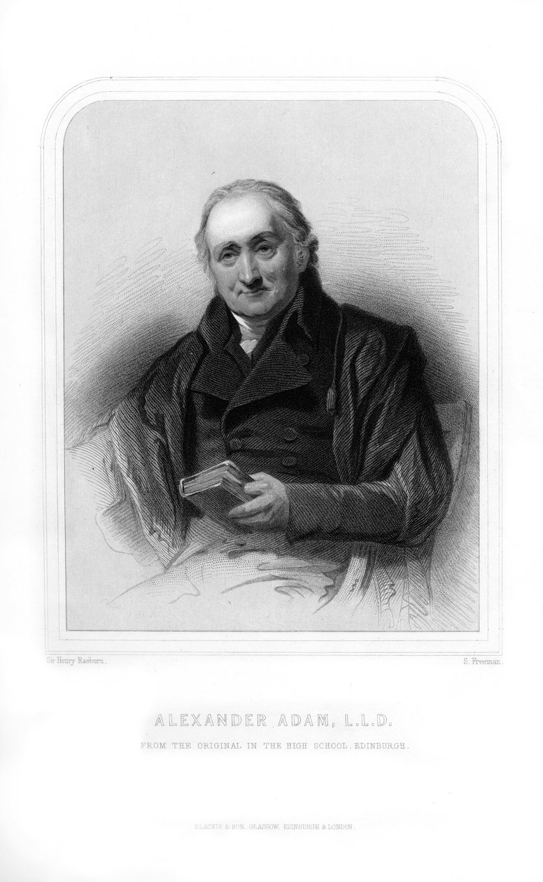 Alexander Adam, maestro y escritor escocés sobre antigüedades romanas, 1870 de S. Freeman