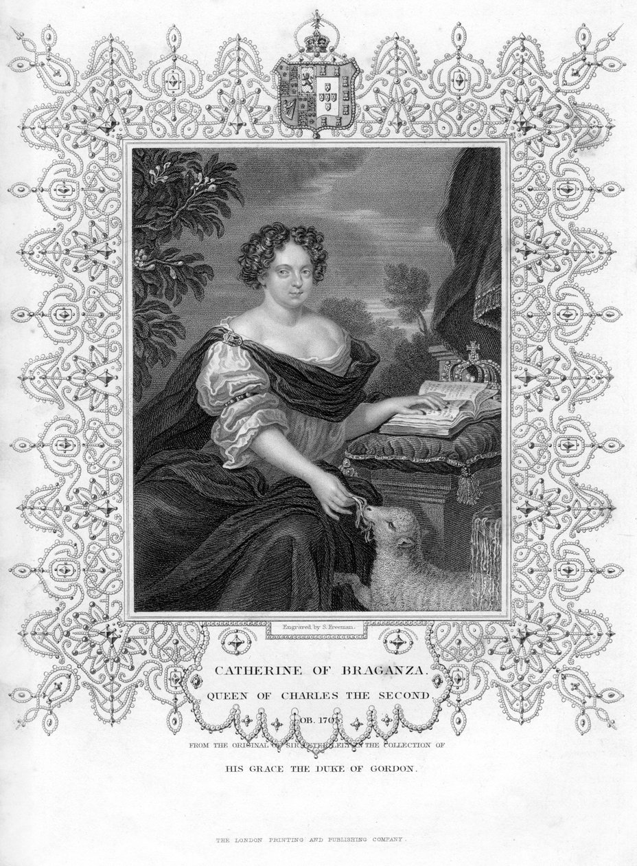 Catalina de Braganza, Reina Consorte del Rey Carlos II de Inglaterra, siglo XIX de S. Freeman