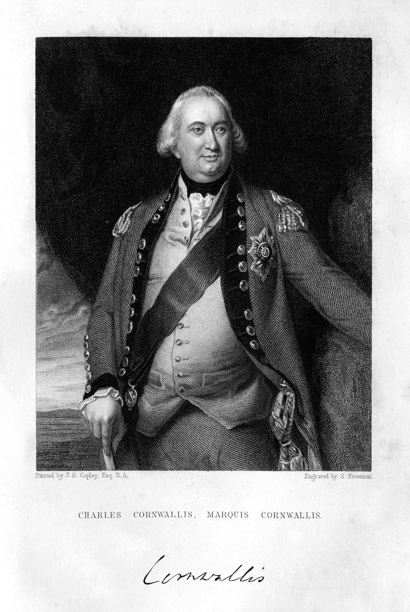Charles Cornwallis 1738-1805, 1er Marqués Cornwallis, 1839 de S. Freeman