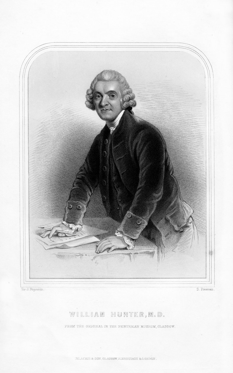 Dr. William Hunter, anatomista y obstetra escocés, 1870 de S. Freeman