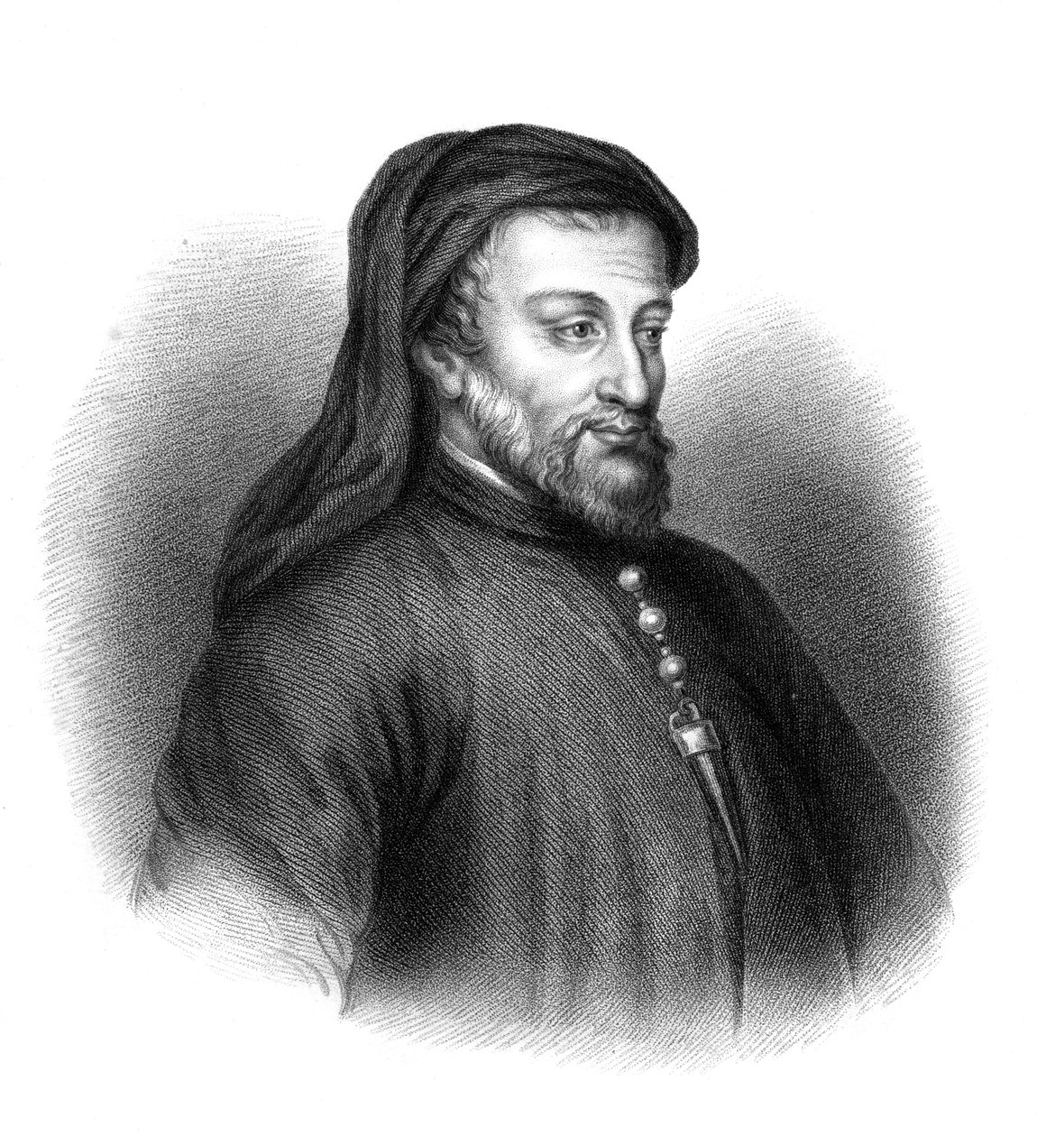Geoffrey Chaucer, autor inglés del siglo XIV, poeta, filósofo, burócrata y diplomático de S. Freeman
