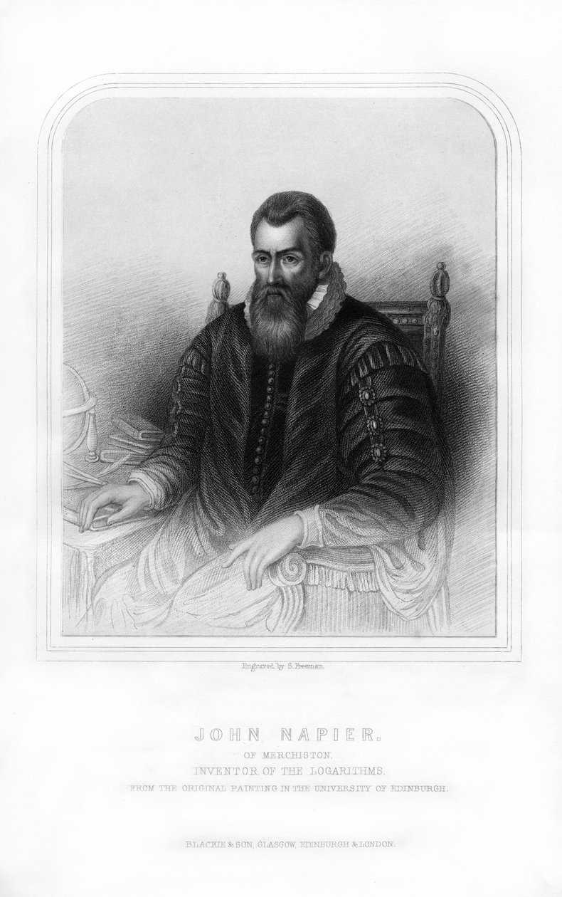 John Napier, matemático, físico, astrónomo y astrólogo escocés, 1870 de S. Freeman