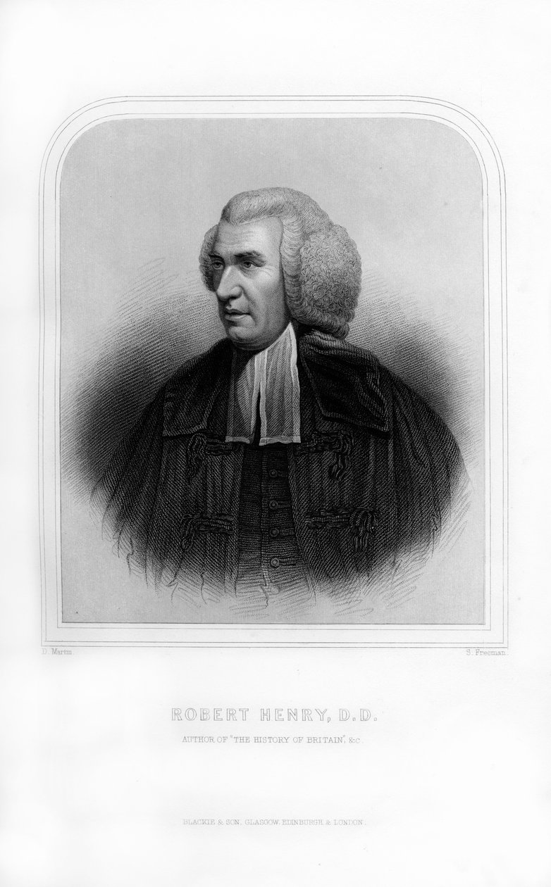 Robert Henry, historiador escocés, 1870 de S. Freeman