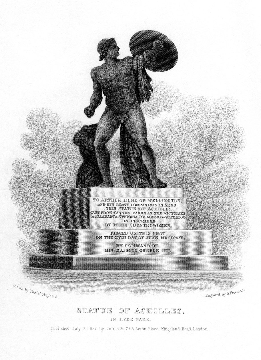 Estatua de Aquiles, Hyde Park, Londres, 1827 de S. Freeman